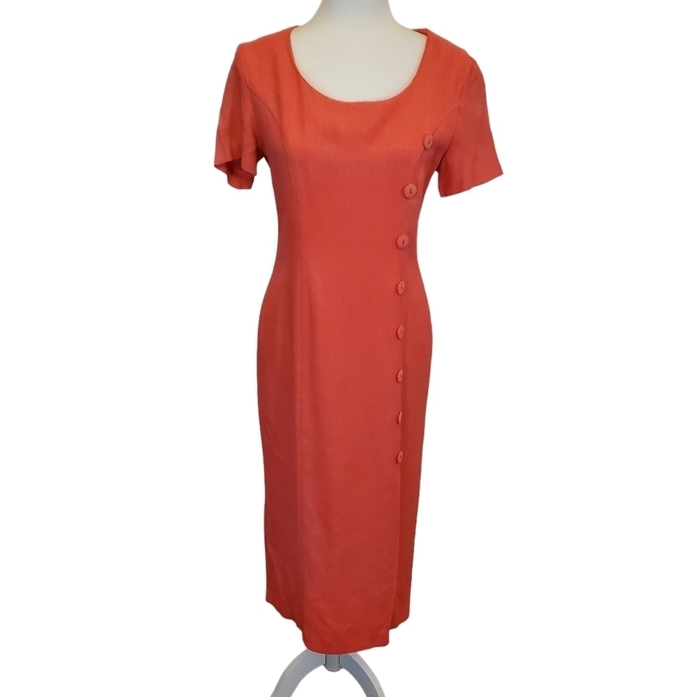 David Benjamin XSP Acetate Blend Cocktail Column Dress